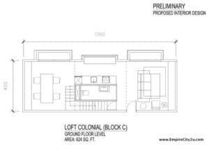 Loft Colonial Plan 1 Ground Floor