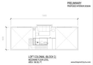 Loft Colonial Plan 1 Mezzanine Floor