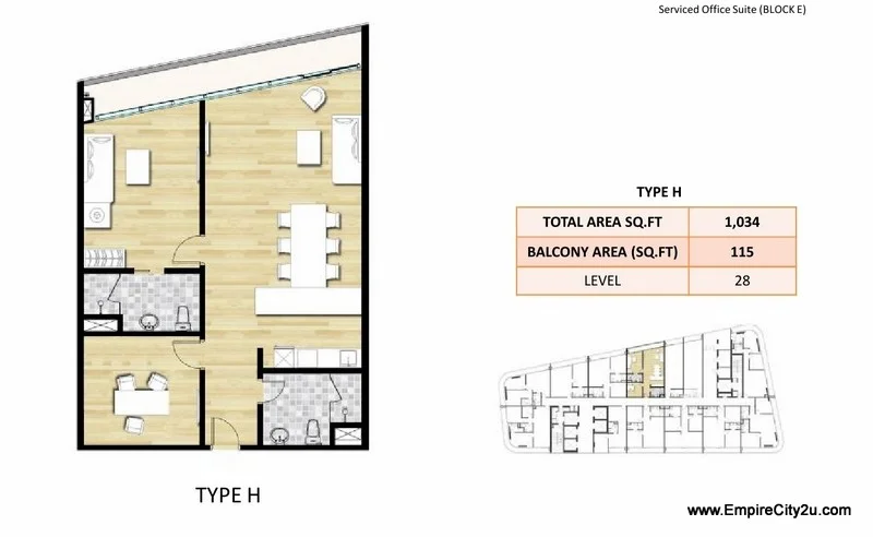 Type H Floor Plan