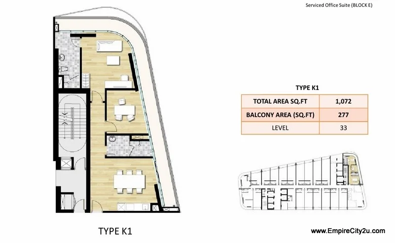 Type K1 Floor Plan