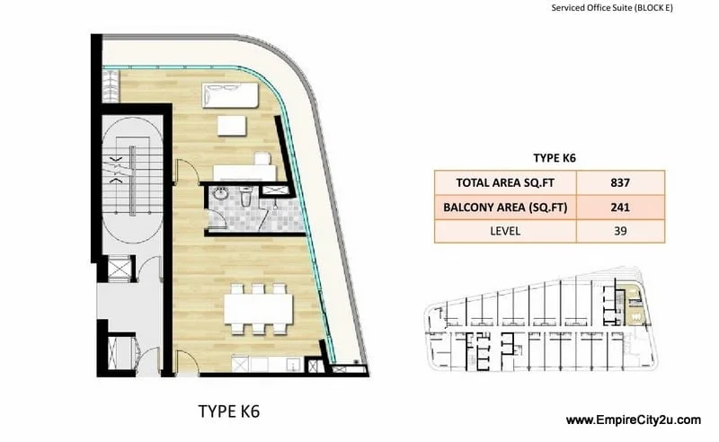 Type K6 Floor Plan