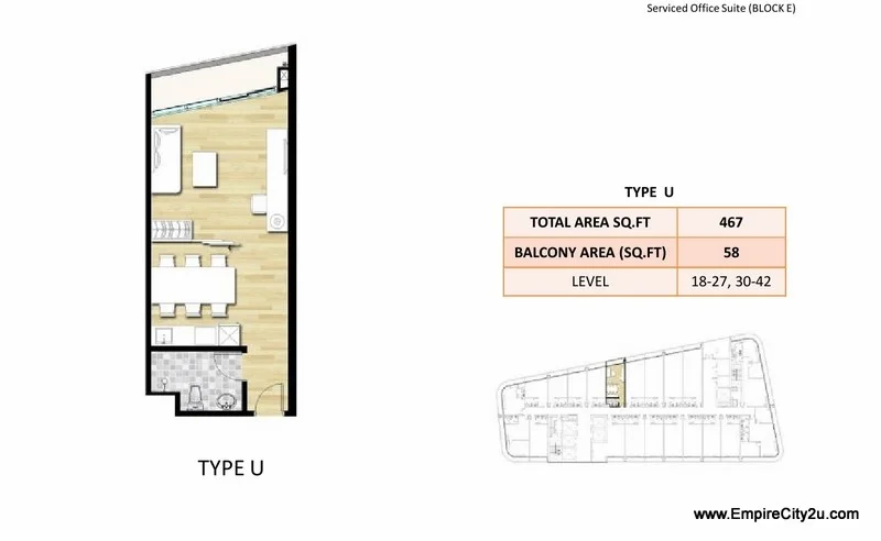Type U Floor Plan