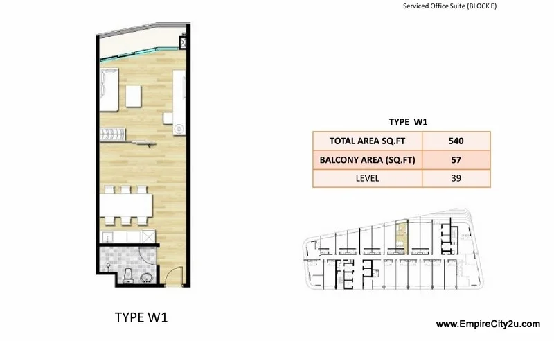 Type W1 Floor Plan