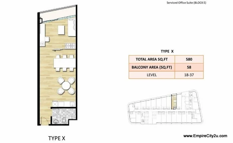 Type X Floor Plan