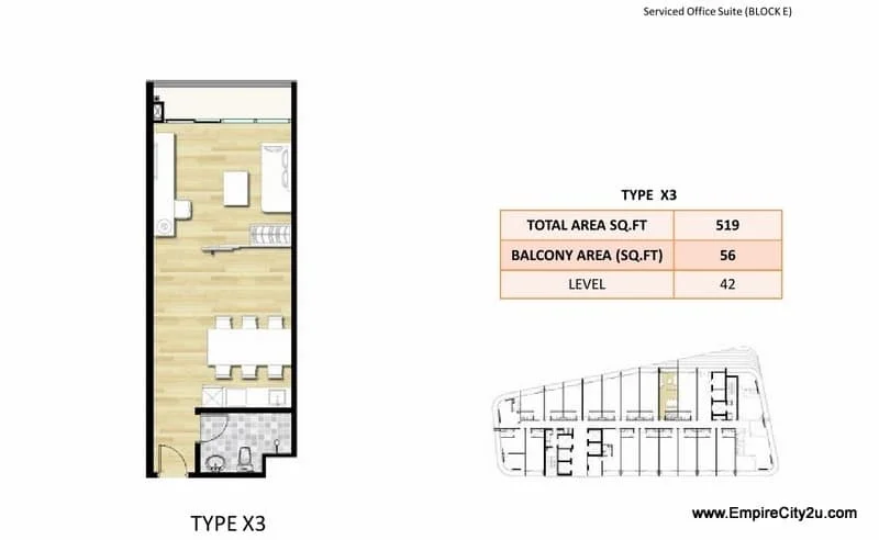 Type X3 Floor Plan