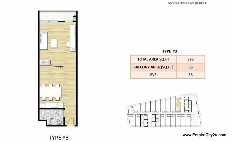 Type Y3 Floor Plan