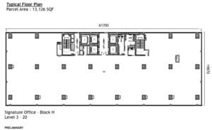 Typical Floor Plan Block H Level 3-20